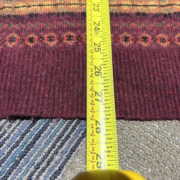 J Crew Mercantile Adult Crewneck Sweater Size Large L All Over Print Lambs Wool - Picture 5 of 7